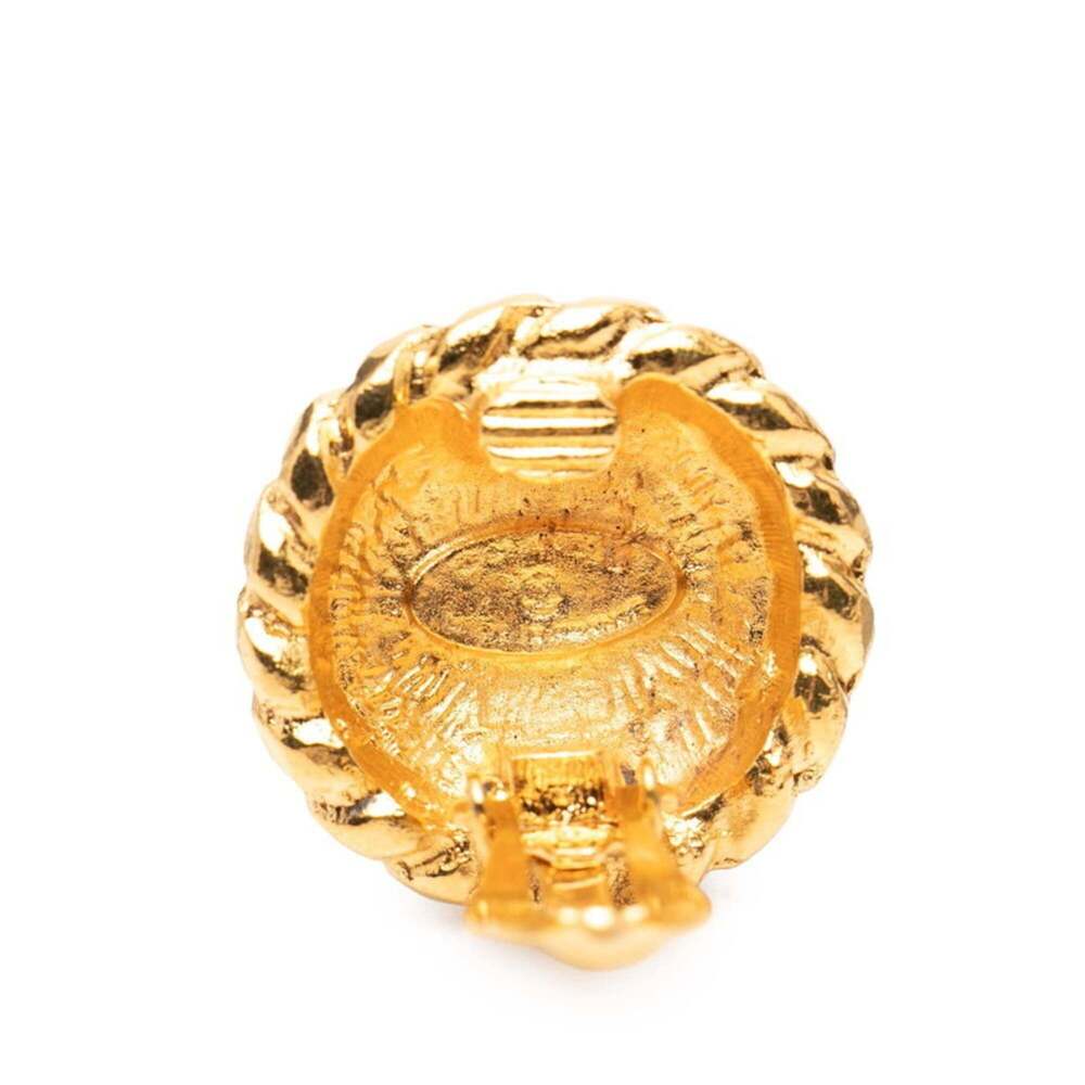 CHANEL Vintage Gold Logo Earrings - Picture 3 of 3